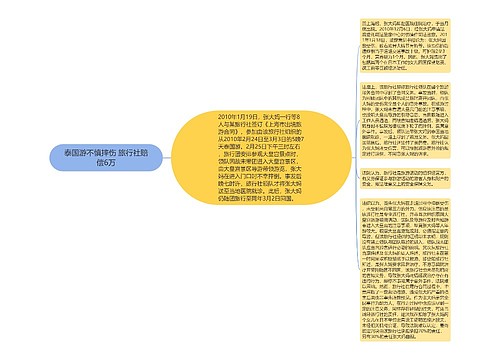 泰国游不慎摔伤 旅行社赔偿6万