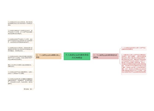 个人独资企业的债务承担方式有哪些