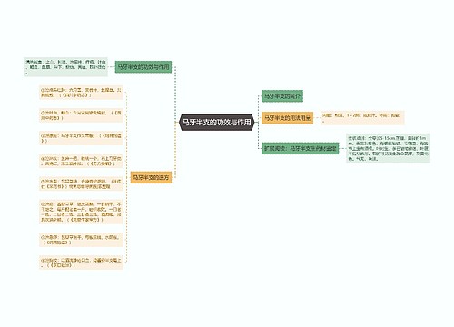 马牙半支的功效与作用