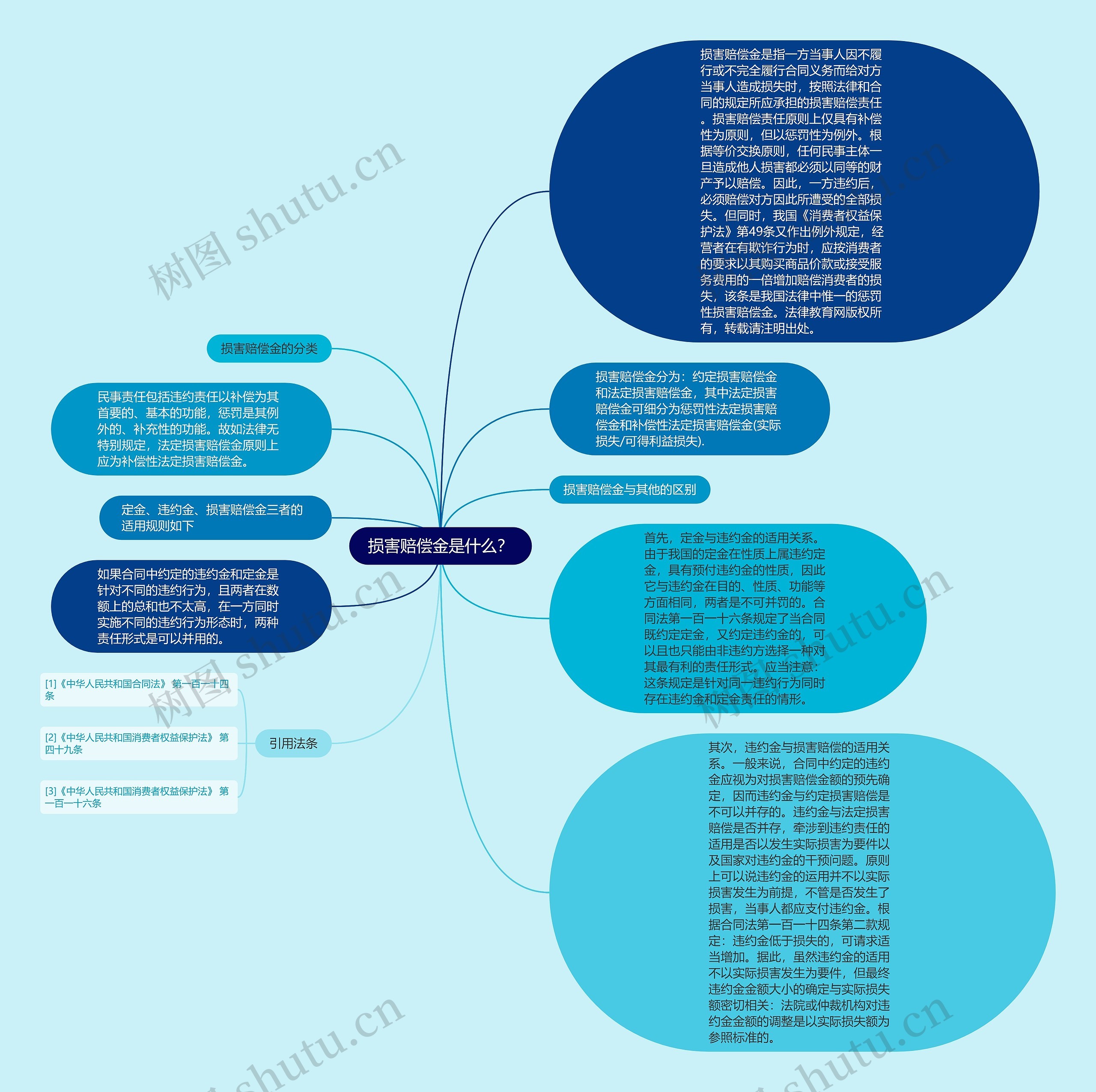 损害赔偿金是什么？思维导图