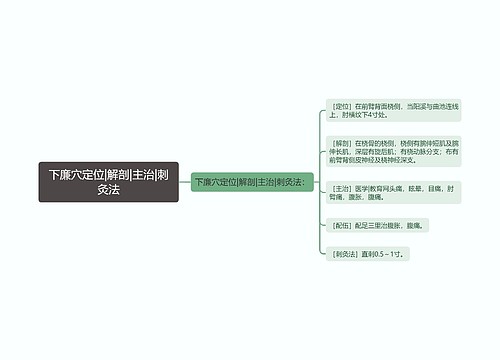 下廉穴定位|解剖|主治|刺灸法