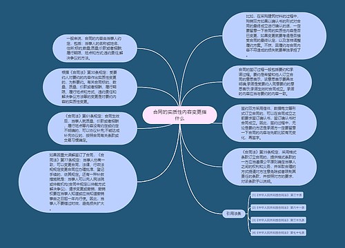 合同的实质性内容变更指什么