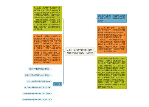 未过户的财产能否拍卖? 两种观点认识财产所有权