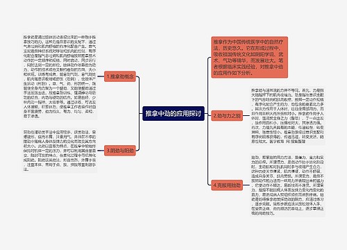 推拿中劲的应用探讨