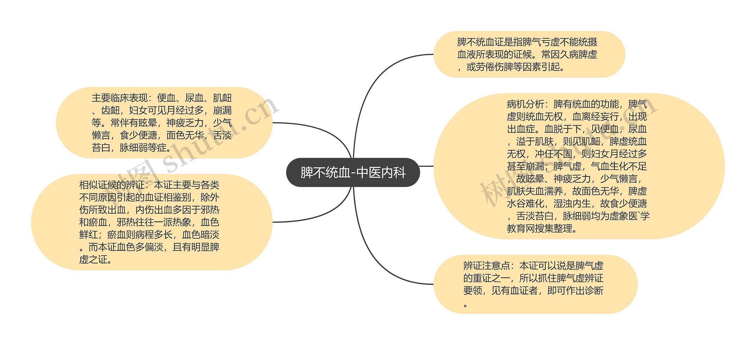 脾不统血-中医内科思维导图