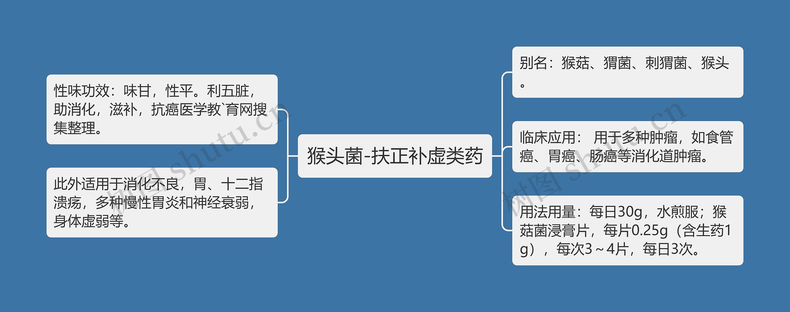 猴头菌-扶正补虚类药思维导图
