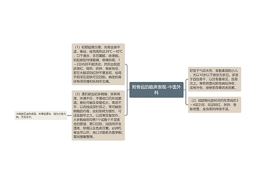 附骨疽的临床表现-中医外科