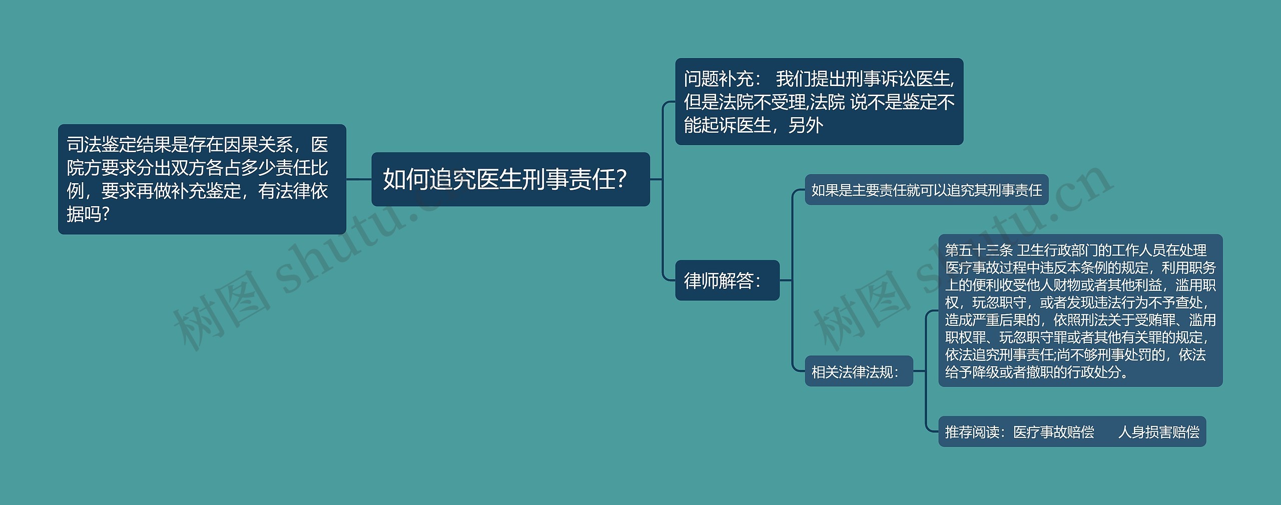 如何追究医生刑事责任？思维导图