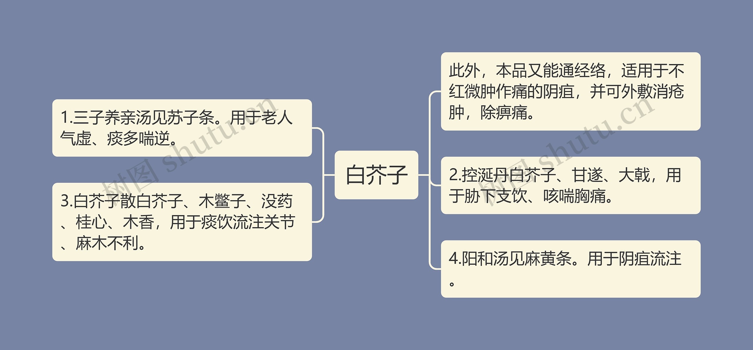 白芥子思维导图