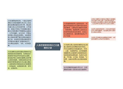 人身损害赔偿项目之交通费的计算