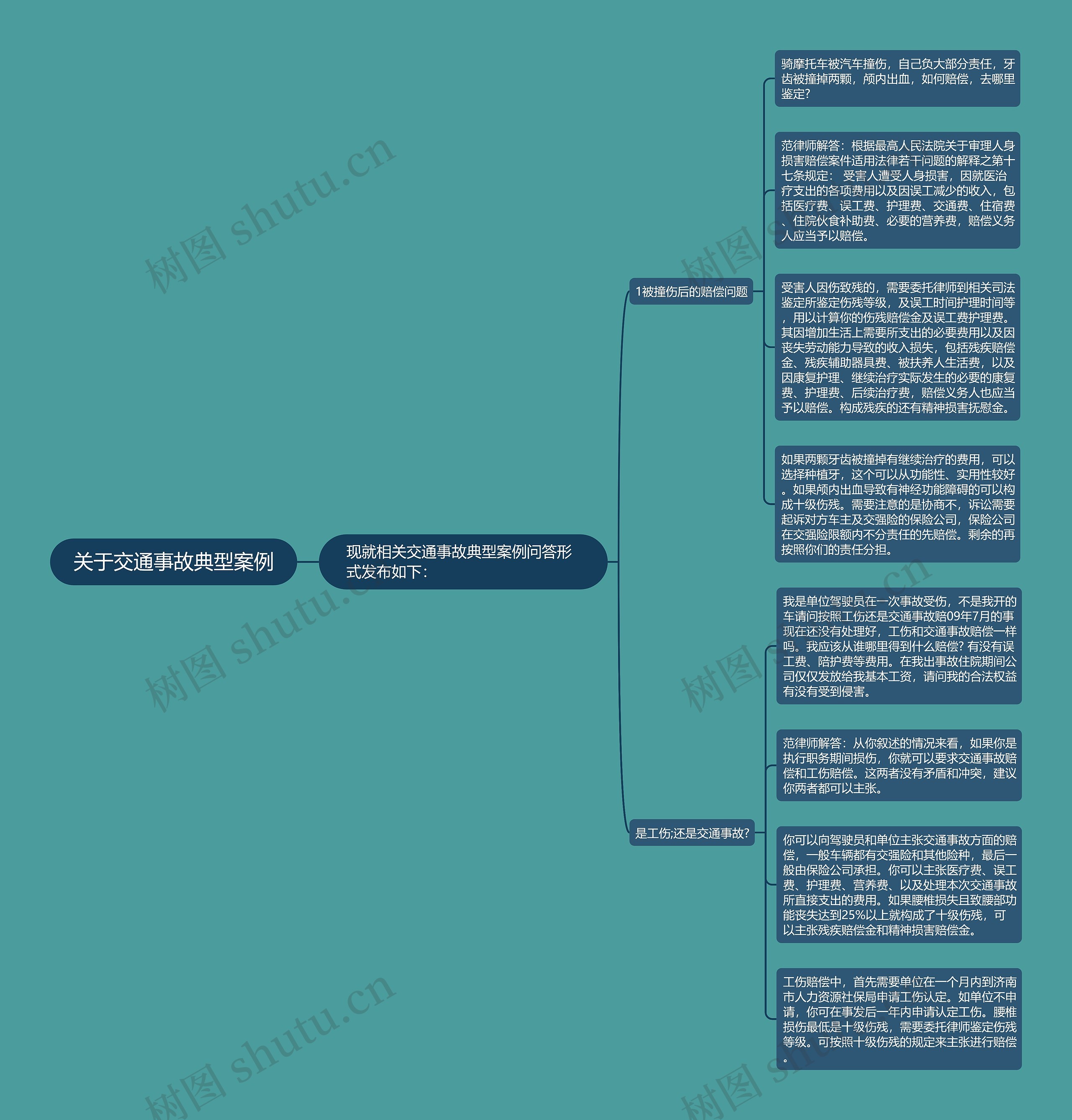 关于交通事故典型案例思维导图