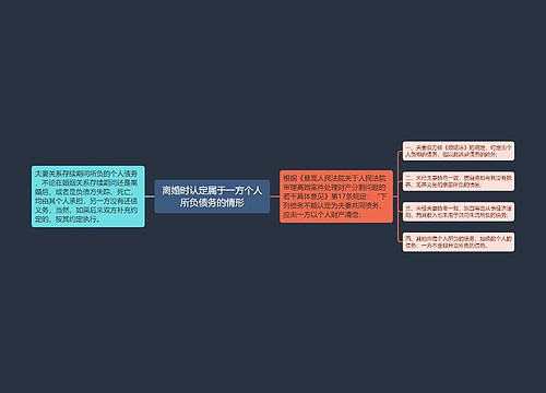 离婚时认定属于一方个人所负债务的情形