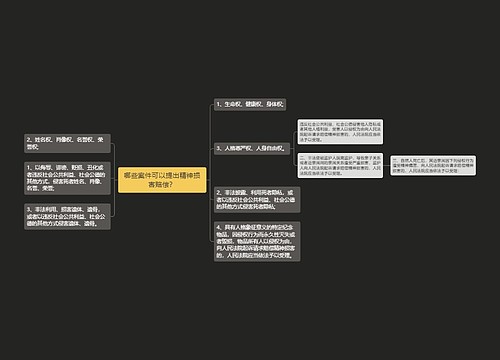 哪些案件可以提出精神损害赔偿？