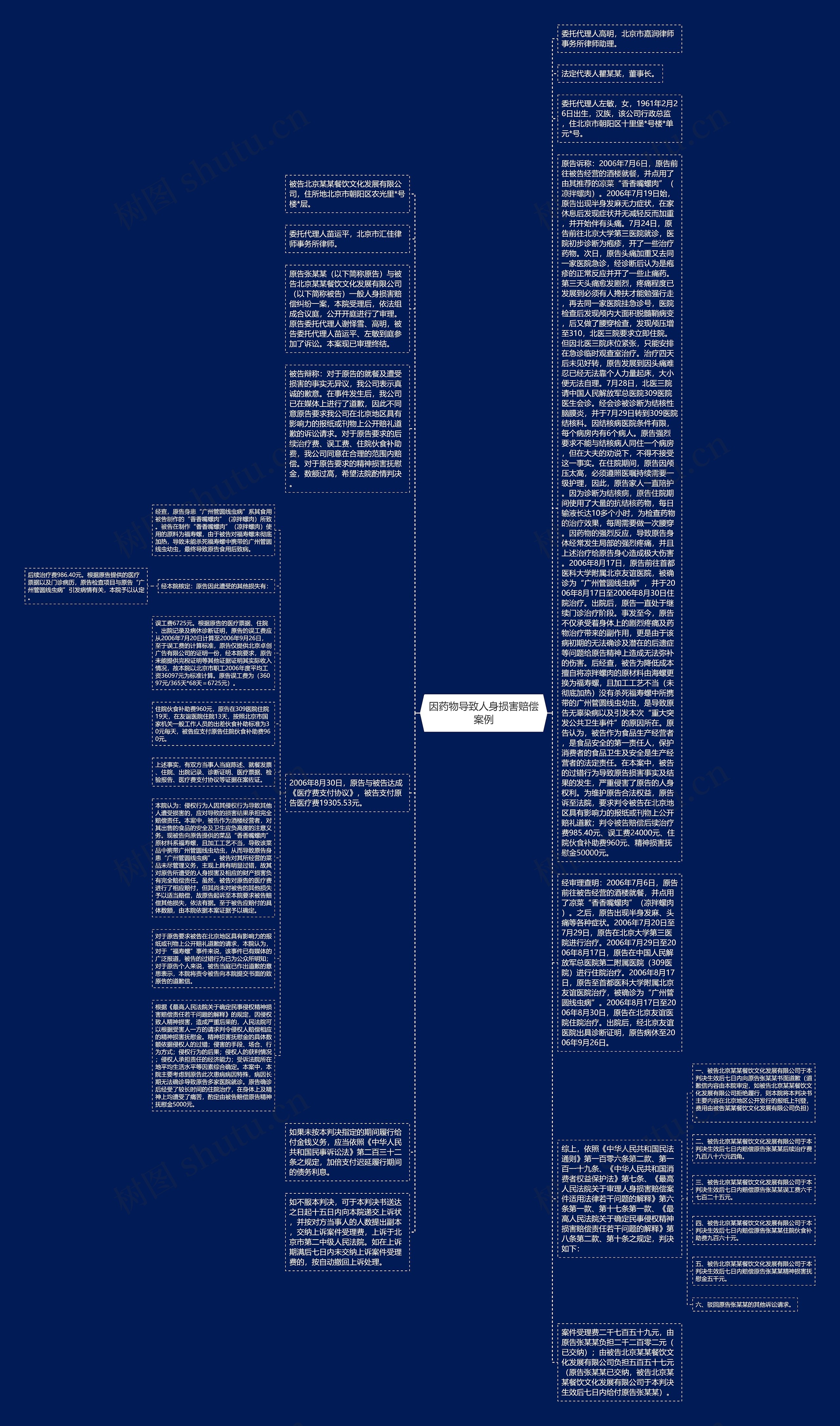 因药物导致人身损害赔偿案例思维导图