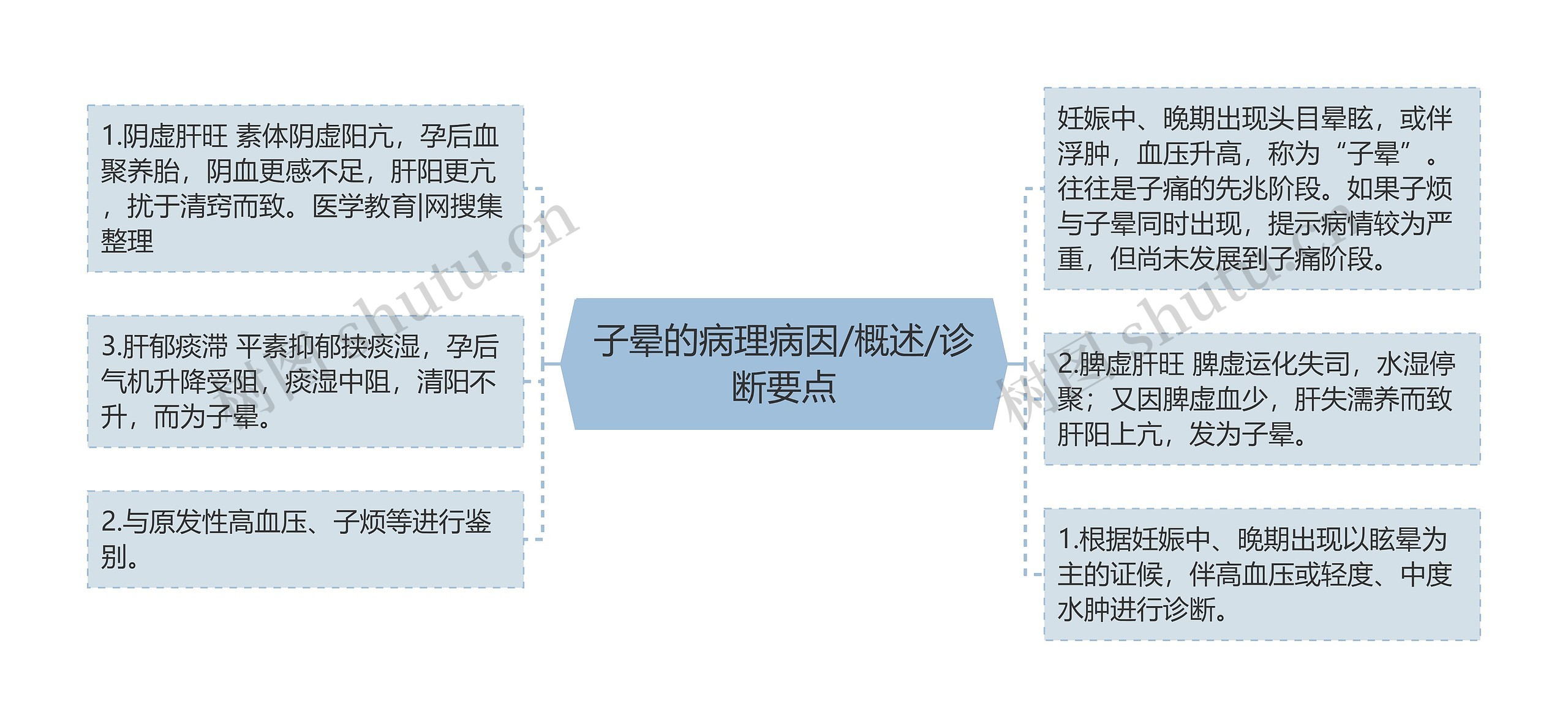 子晕的病理病因/概述/诊断要点思维导图