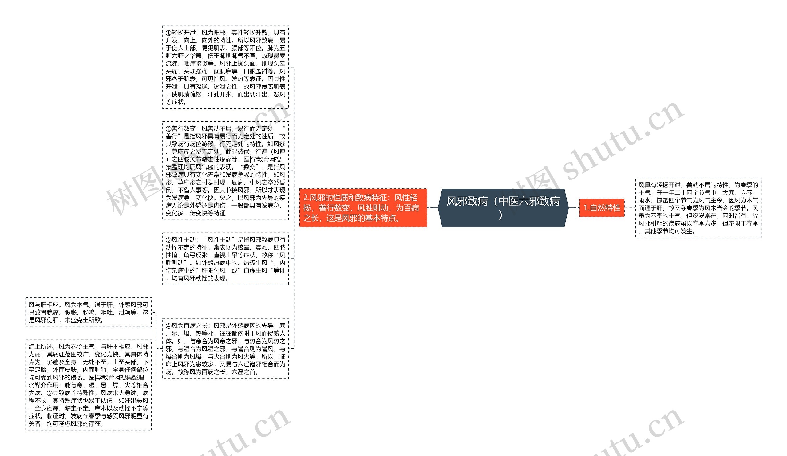 风邪致病（中医六邪致病）思维导图