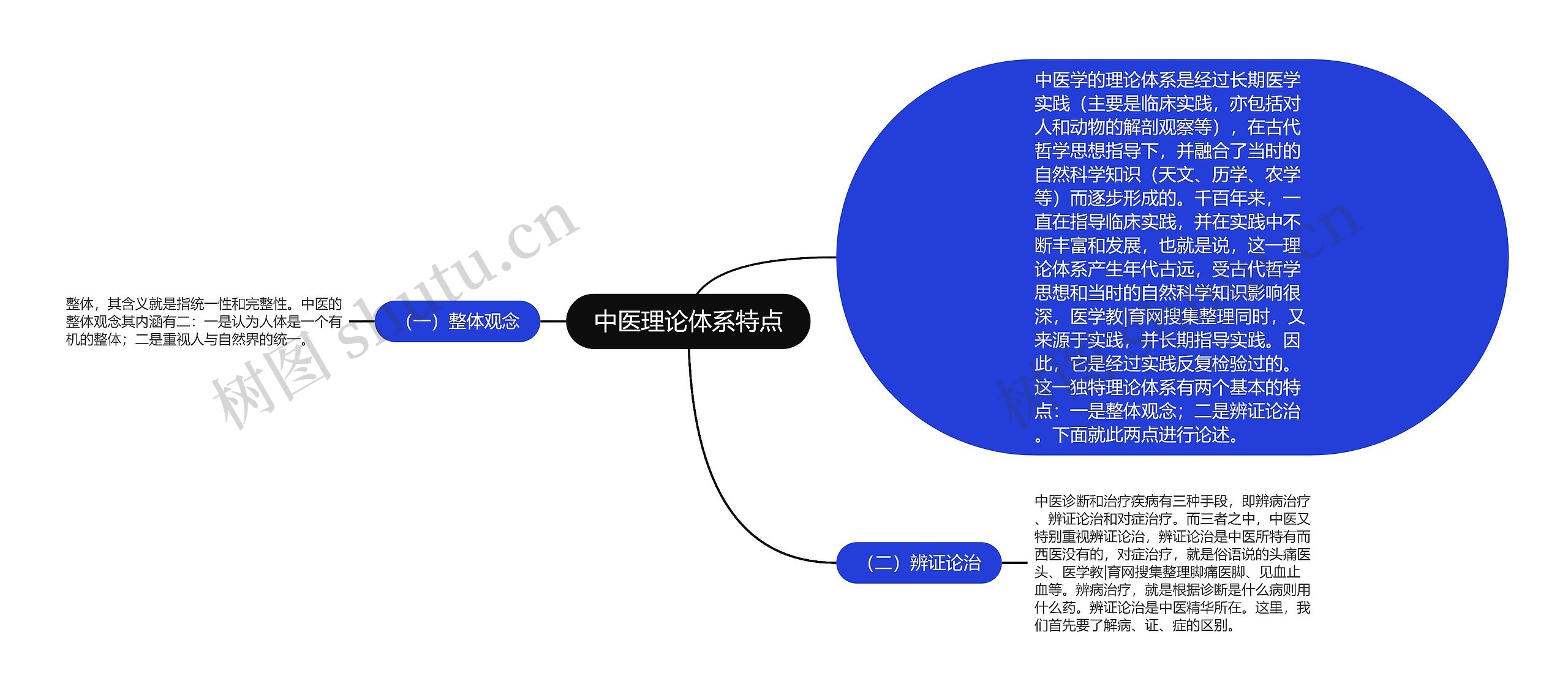 中医理论体系特点思维导图