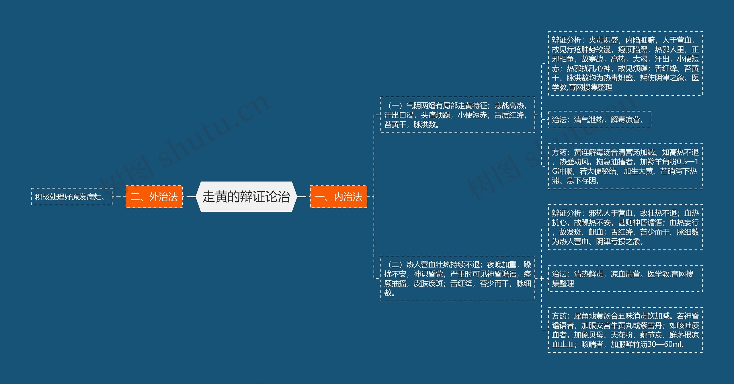 走黄的辩证论治思维导图