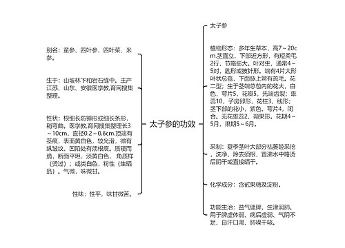 太子参的功效