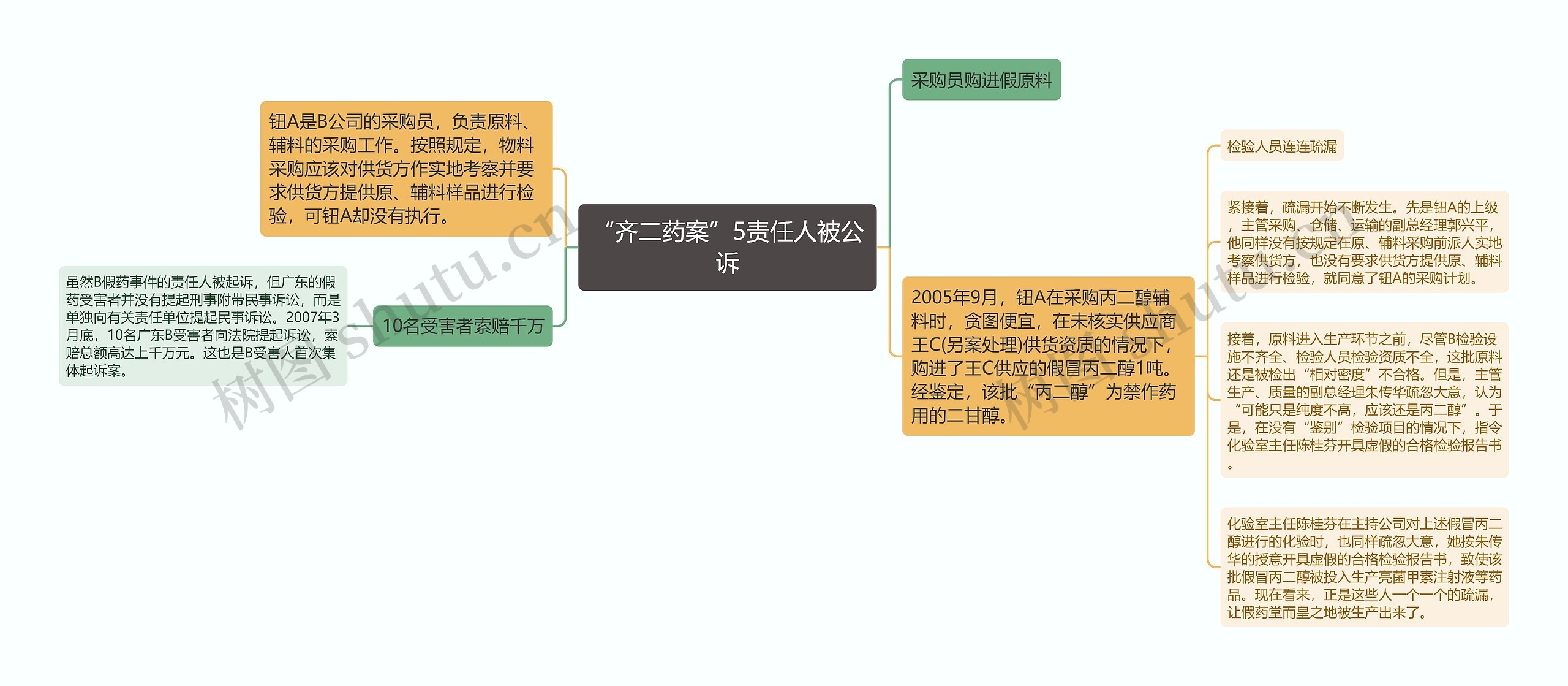 “齐二药案”5责任人被公诉思维导图