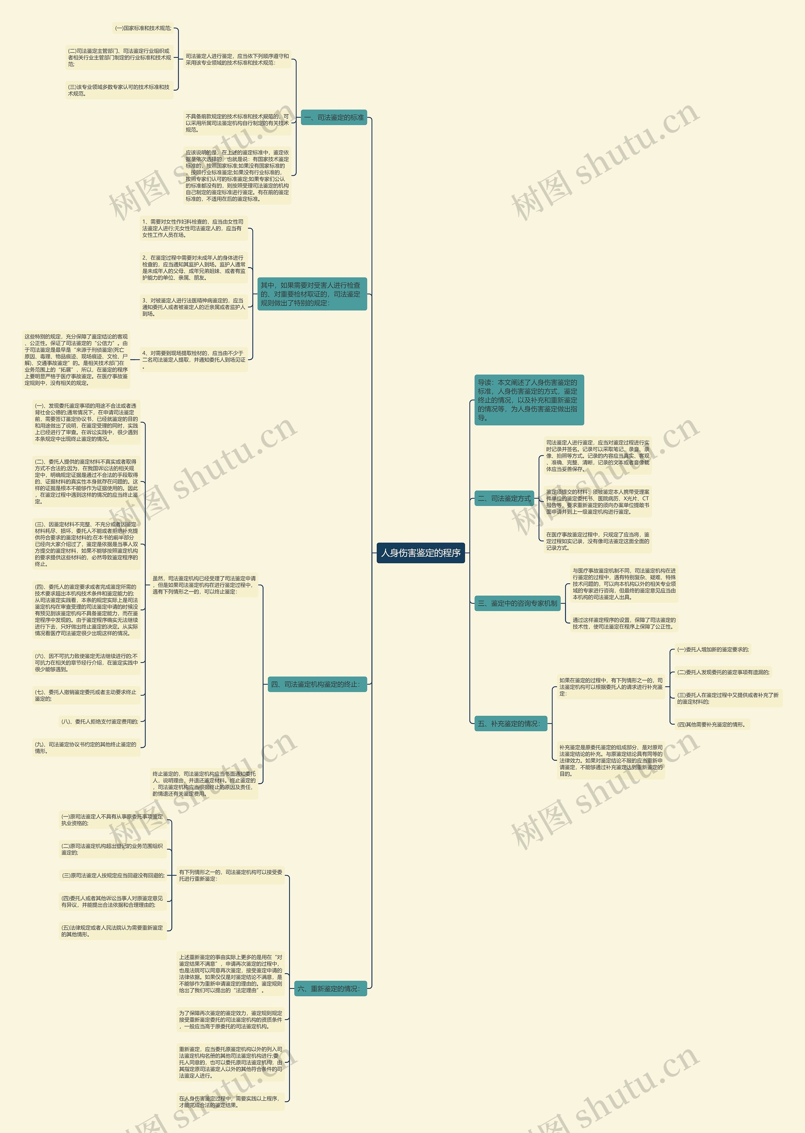 人身伤害鉴定的程序思维导图