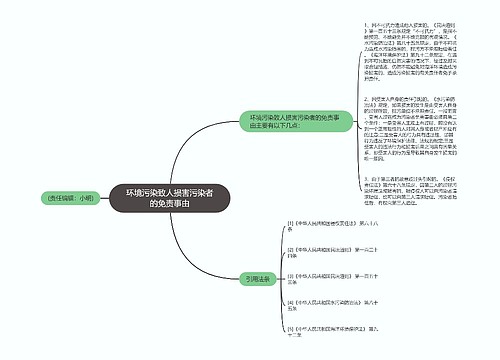 环境污染致人损害污染者的免责事由