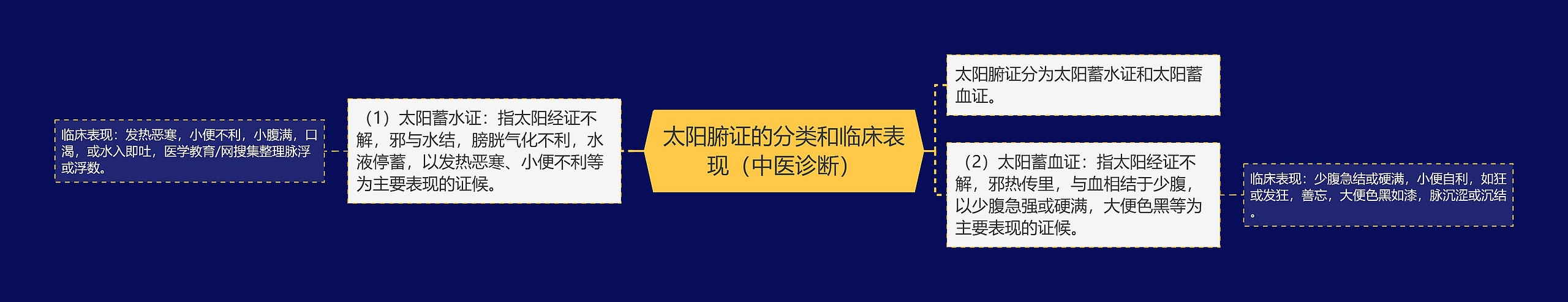 太阳腑证的分类和临床表现（中医诊断）思维导图