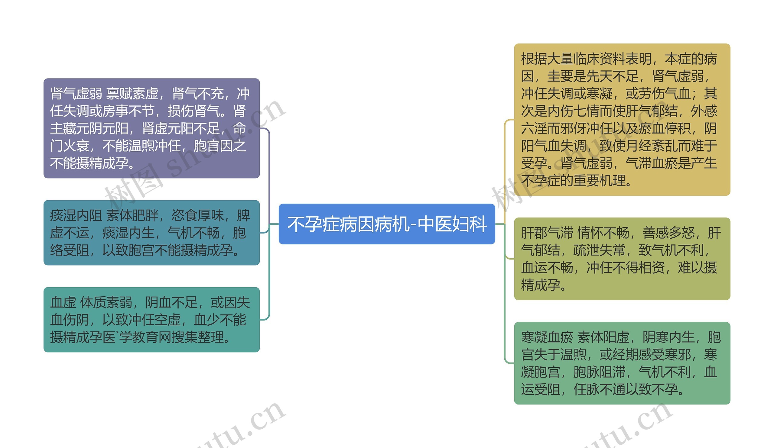 不孕症病因病机-中医妇科思维导图