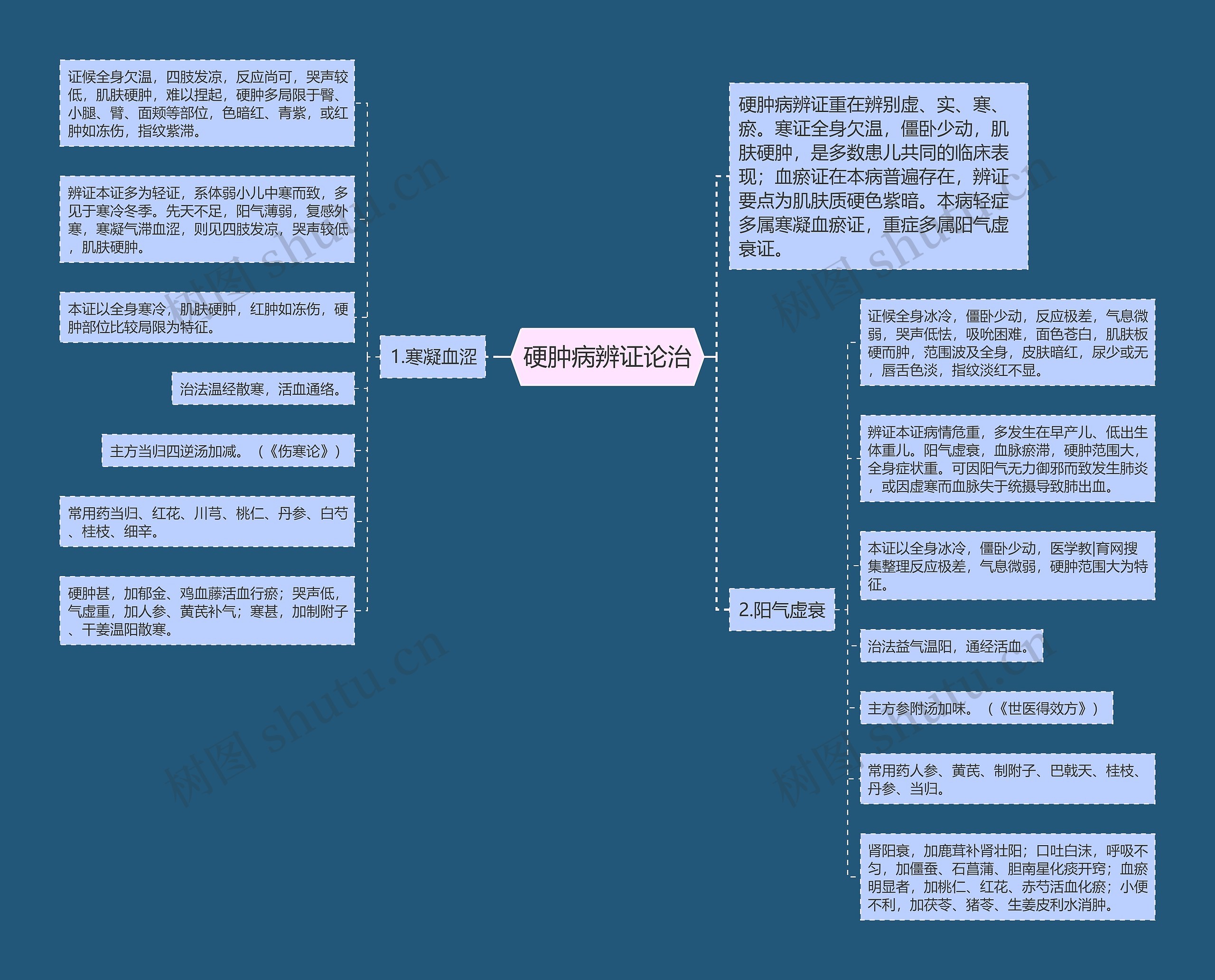 硬肿病辨证论治思维导图