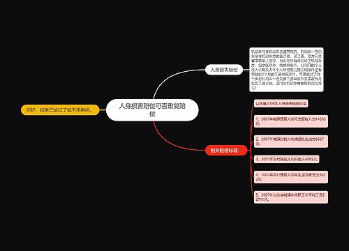 人身损害赔偿可否重复赔偿