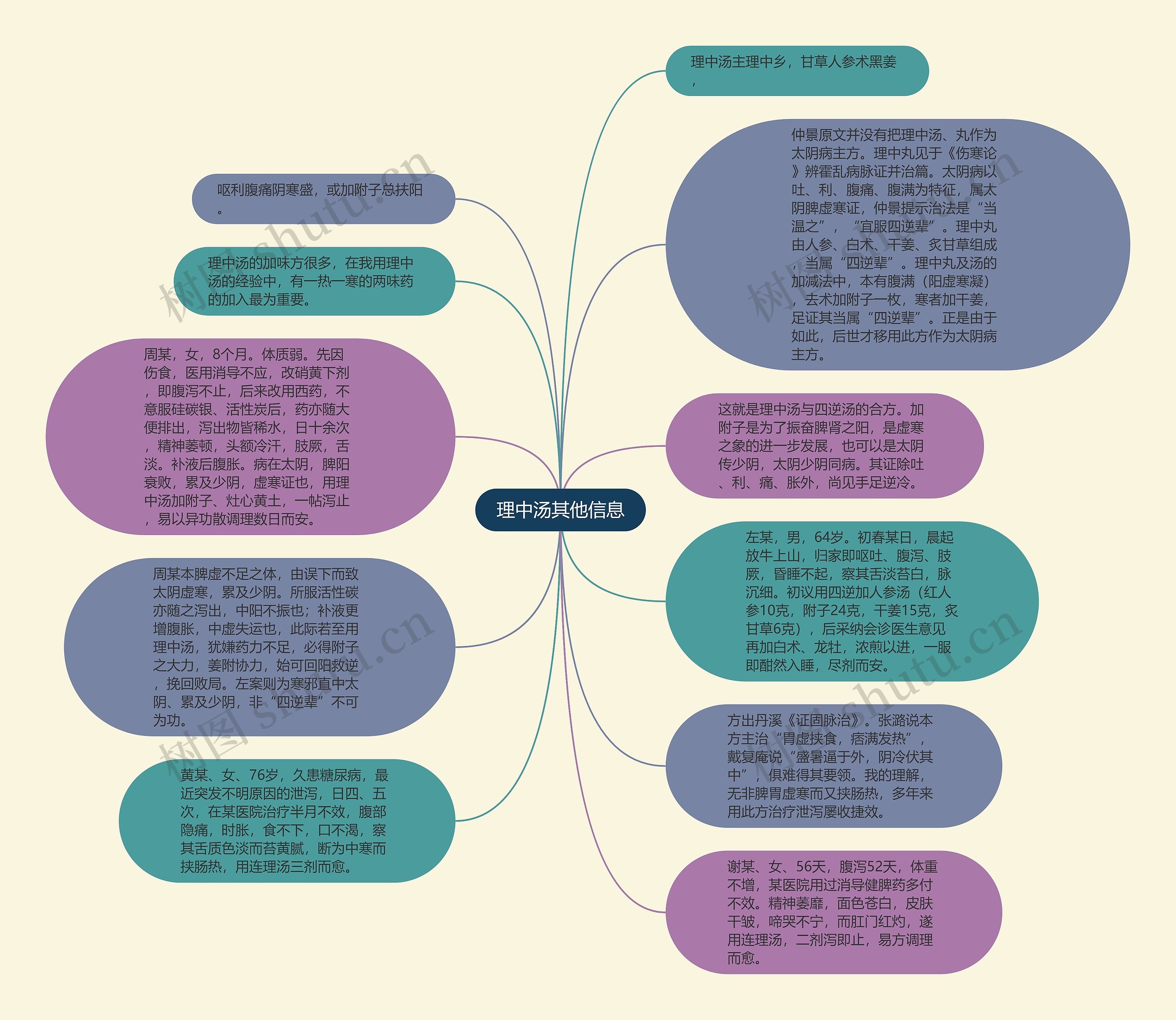 理中汤其他信息思维导图