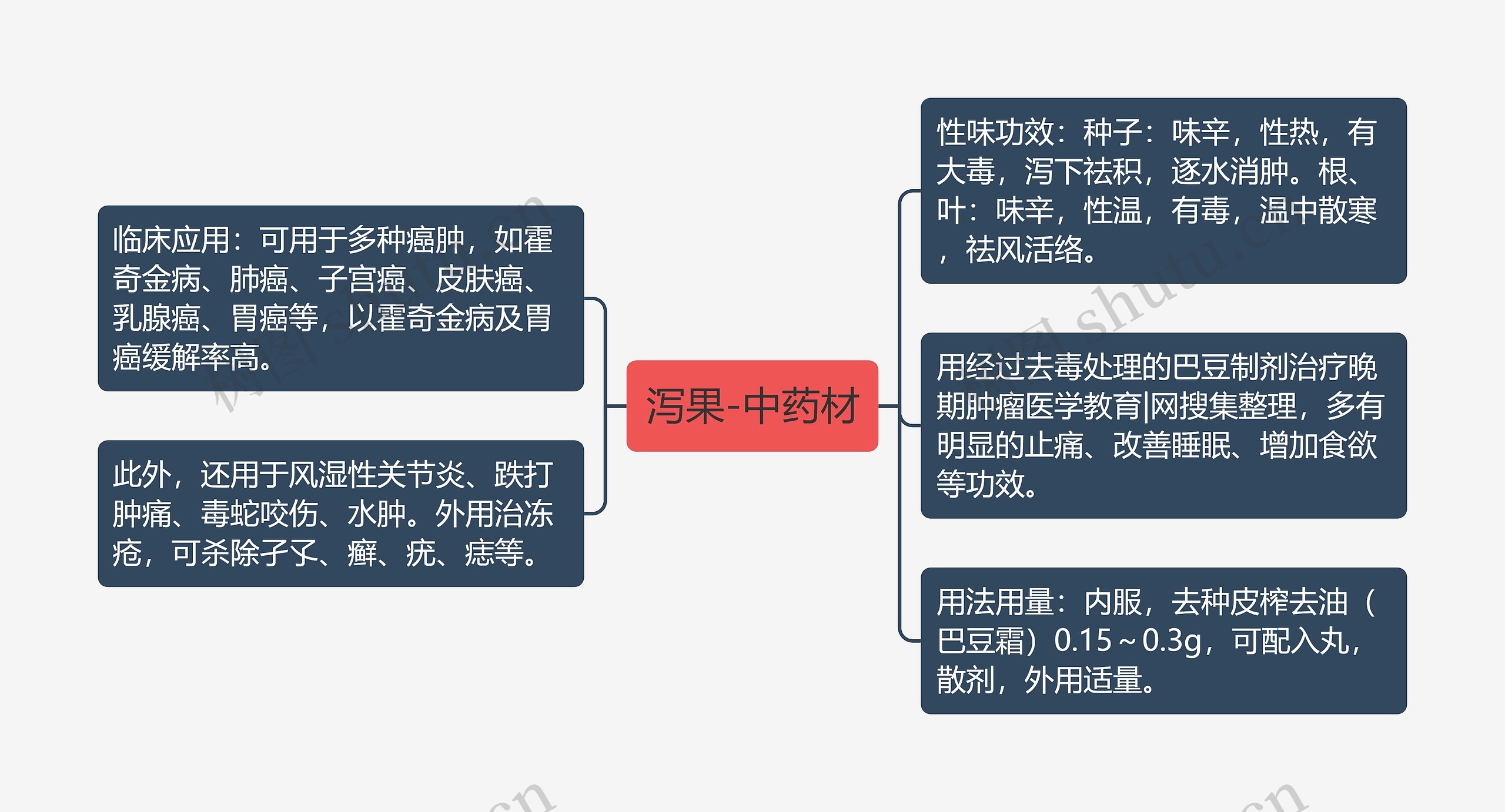 泻果-中药材思维导图