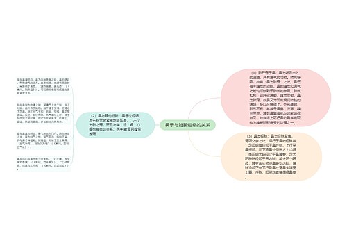 鼻子与脏腑经络的关系