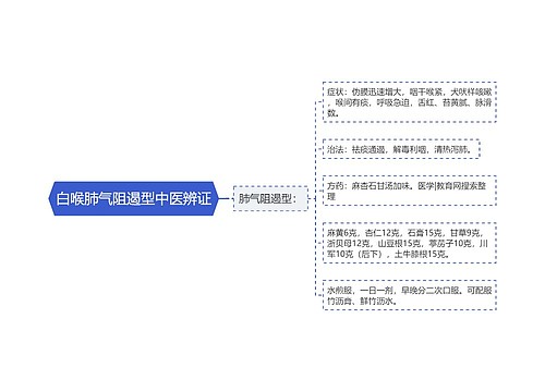 白喉肺气阻遏型中医辨证