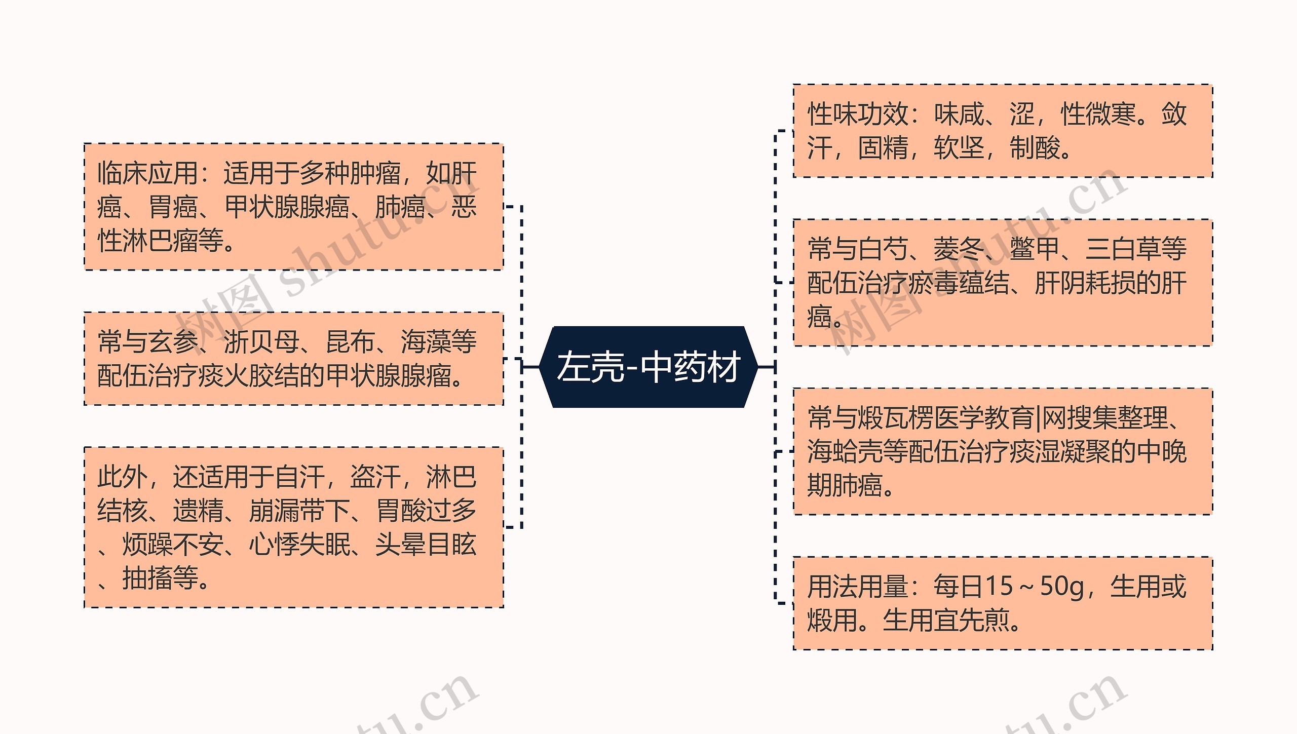 左壳-中药材思维导图