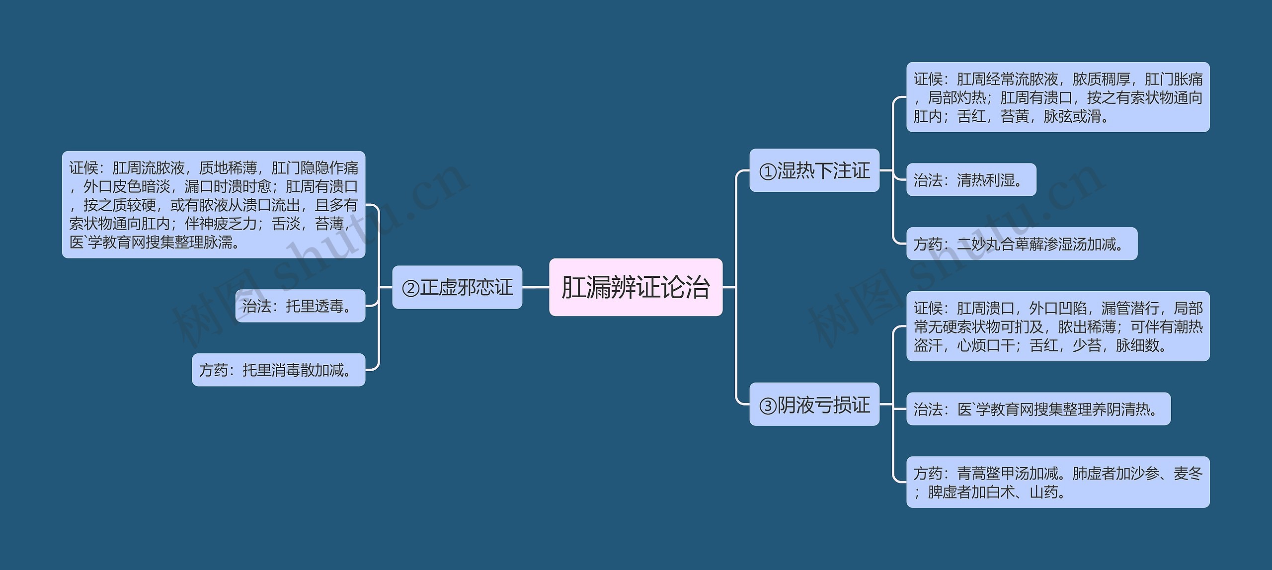 肛漏辨证论治思维导图