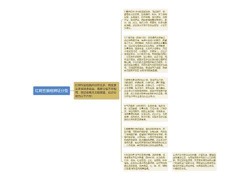 红斑性狼疮辨证分型