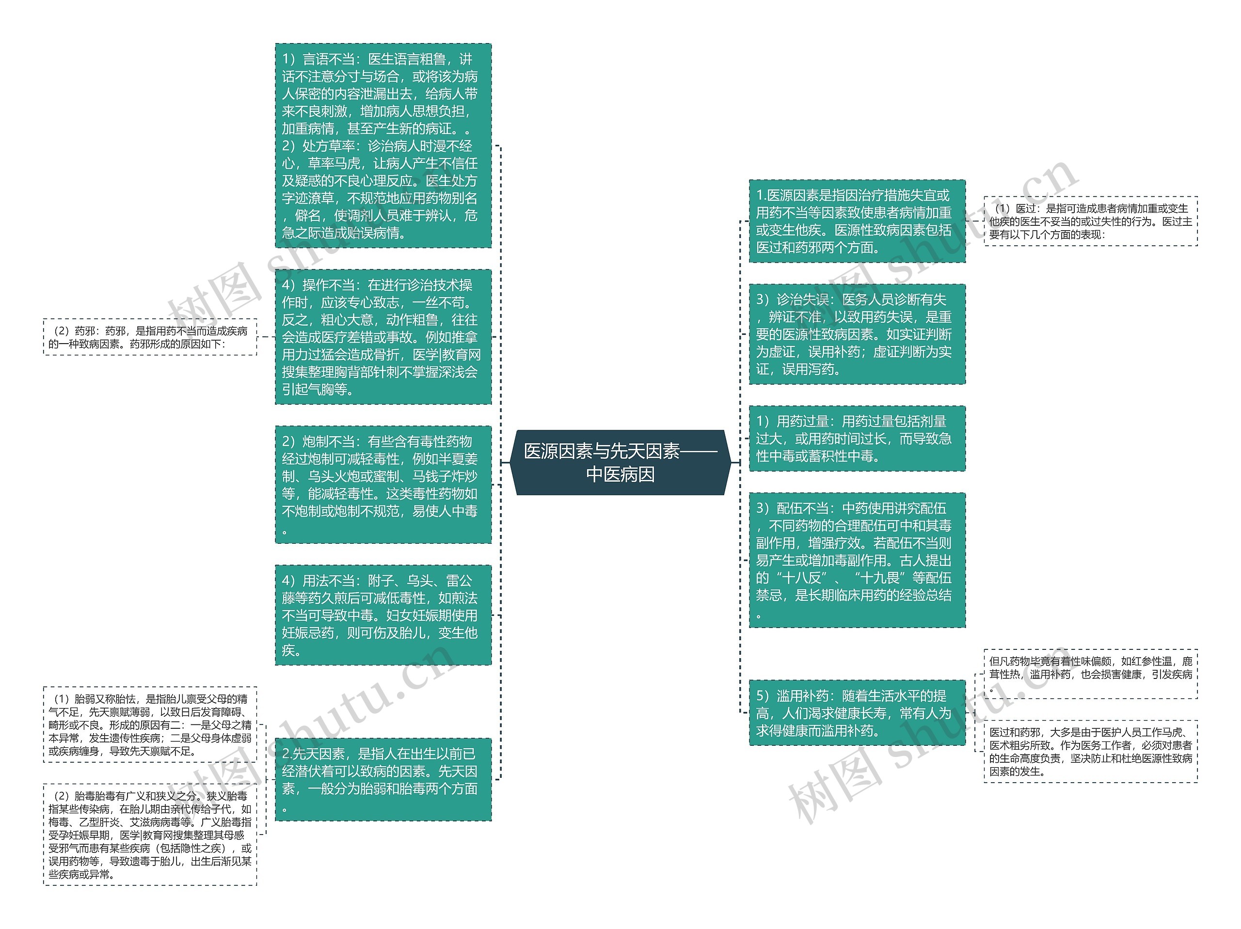 医源因素与先天因素——中医病因思维导图_编号p7016951-TreeMind树图