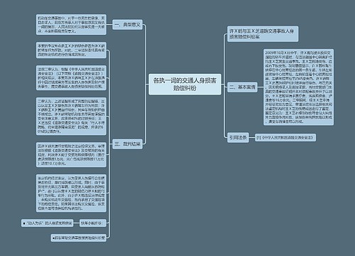 各执一词的交通人身损害赔偿纠纷