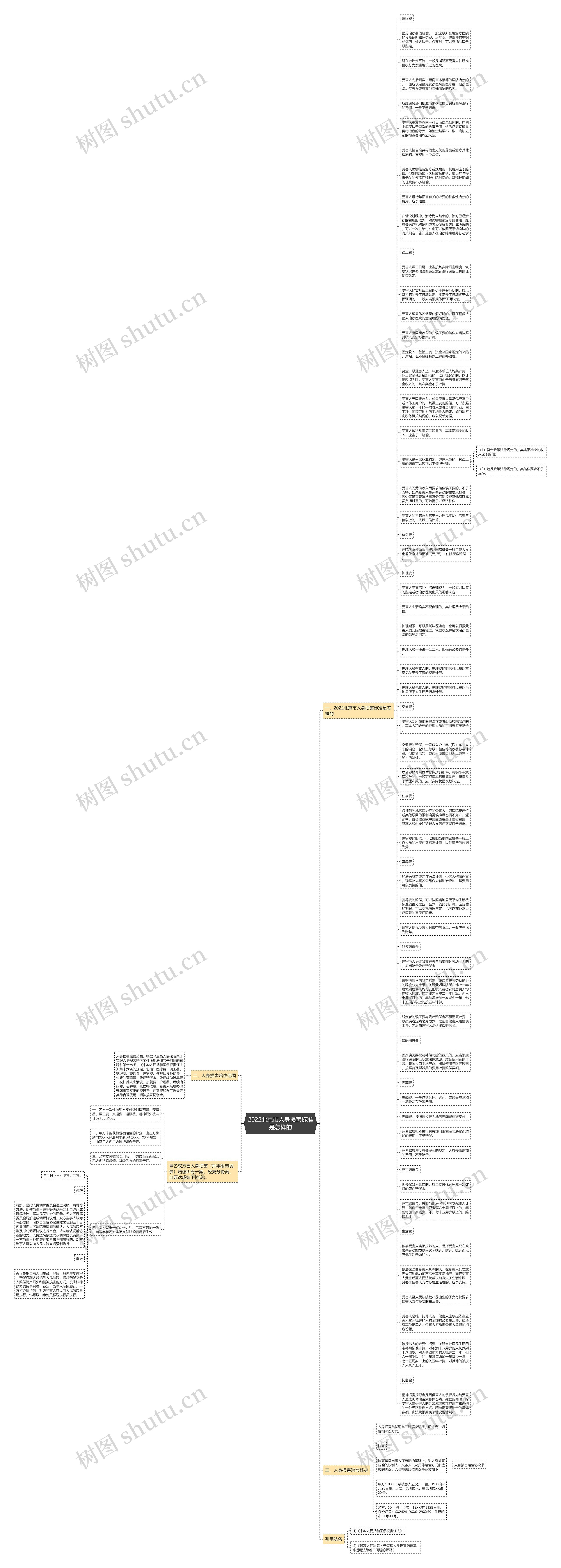 2022北京市人身损害标准是怎样的思维导图