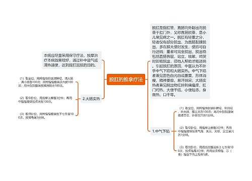 脱肛的推拿疗法