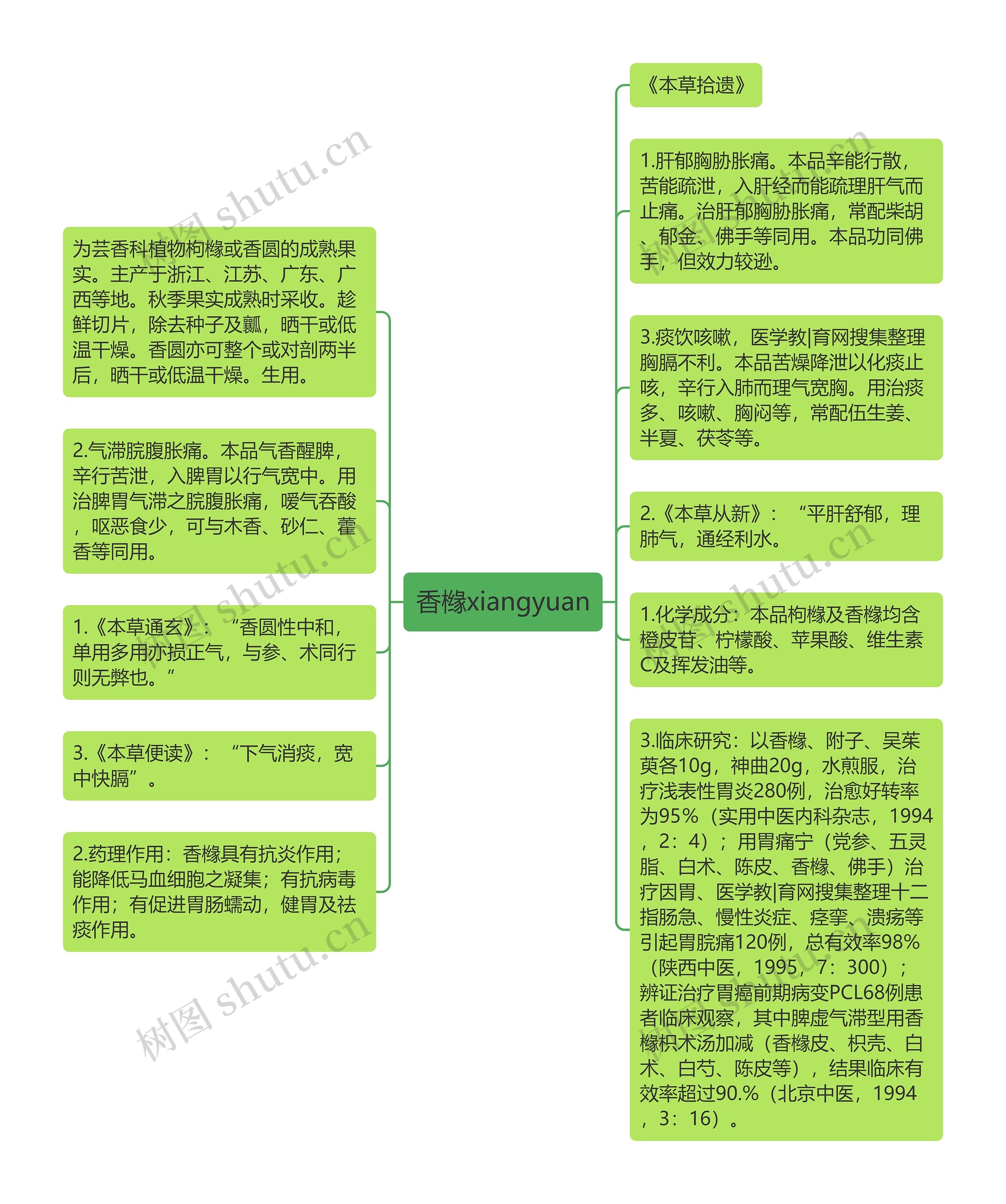 香橼xiangyuan思维导图