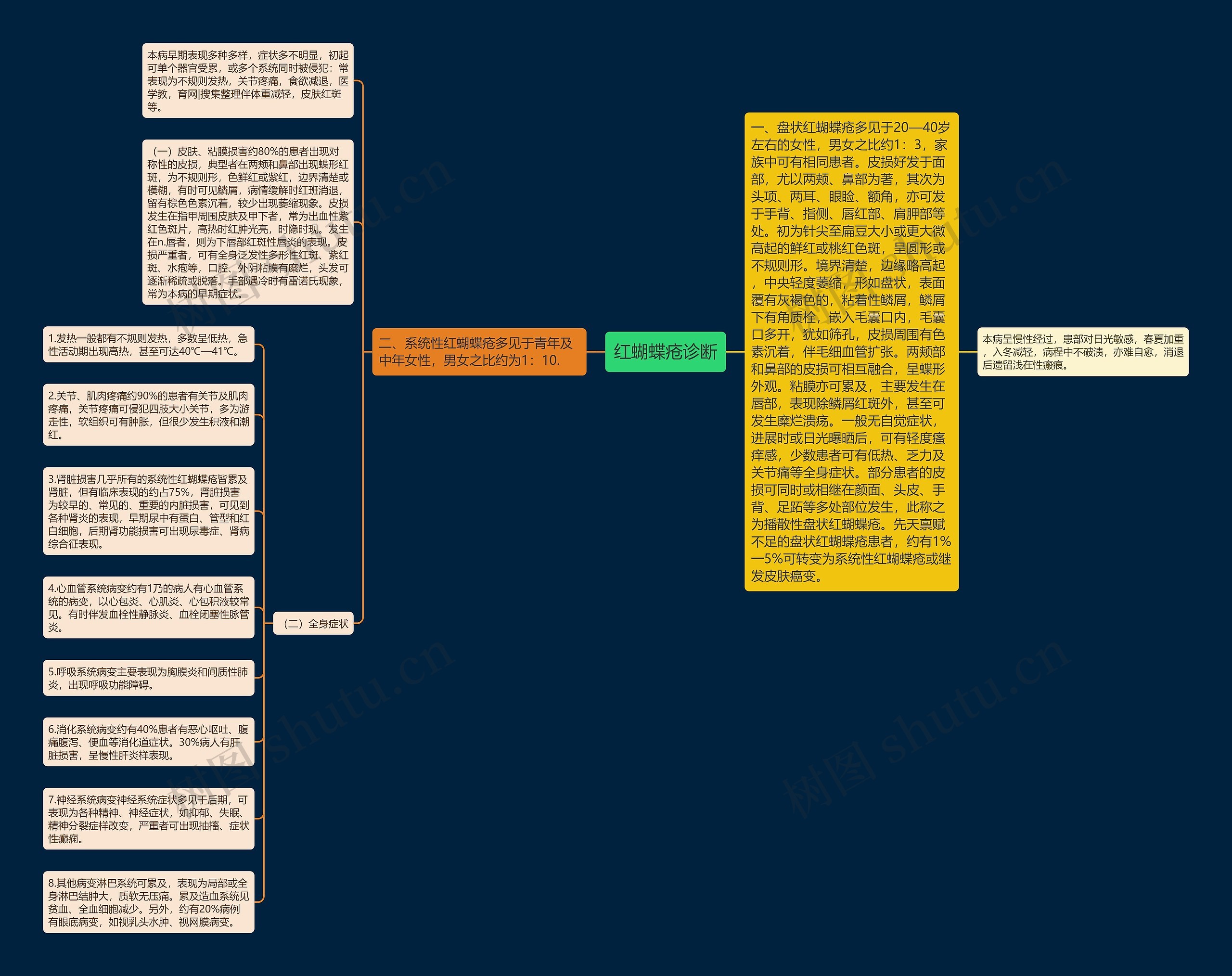 红蝴蝶疮诊断思维导图