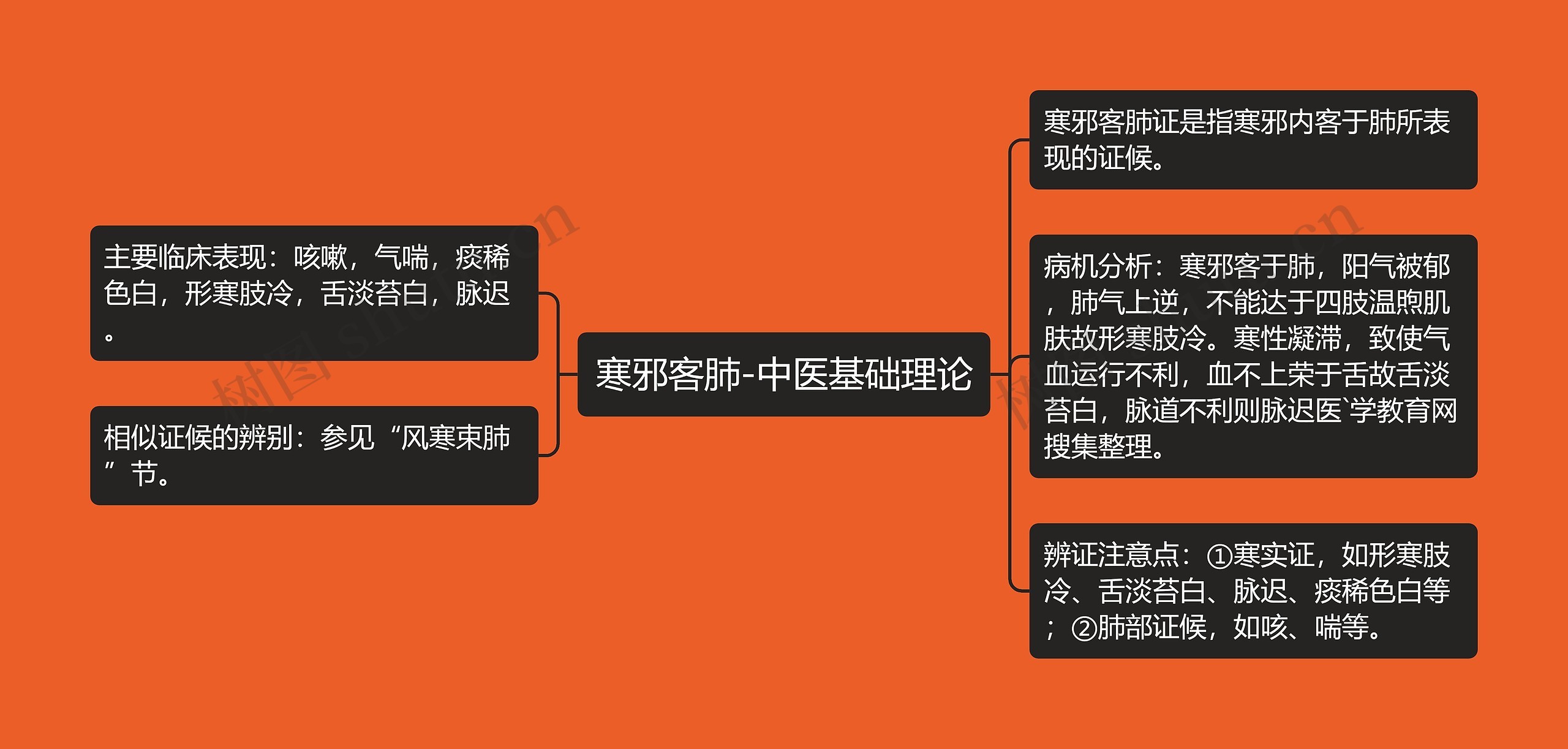 寒邪客肺-中医基础理论思维导图