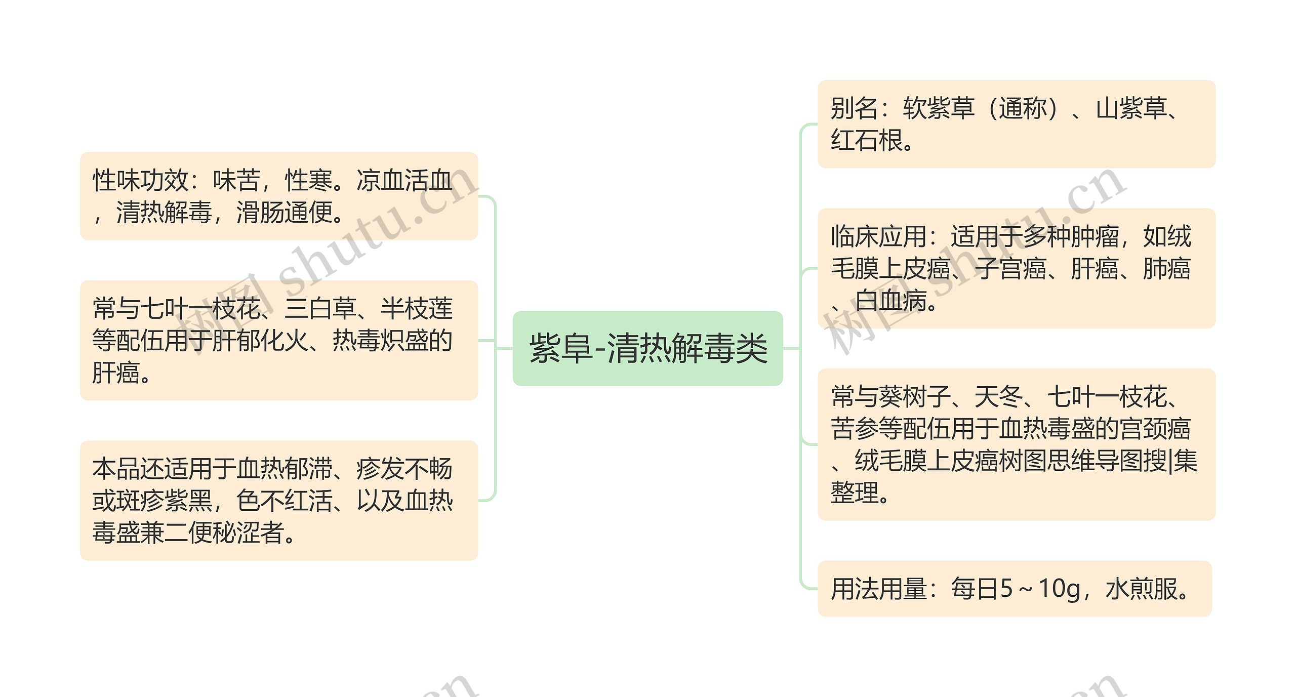 紫阜-清热解毒类思维导图