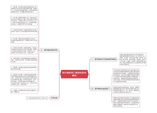 医疗事故死亡赔偿条款有哪些