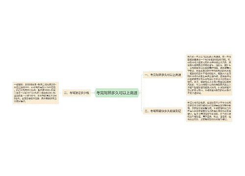 考完驾照多久可以上高速