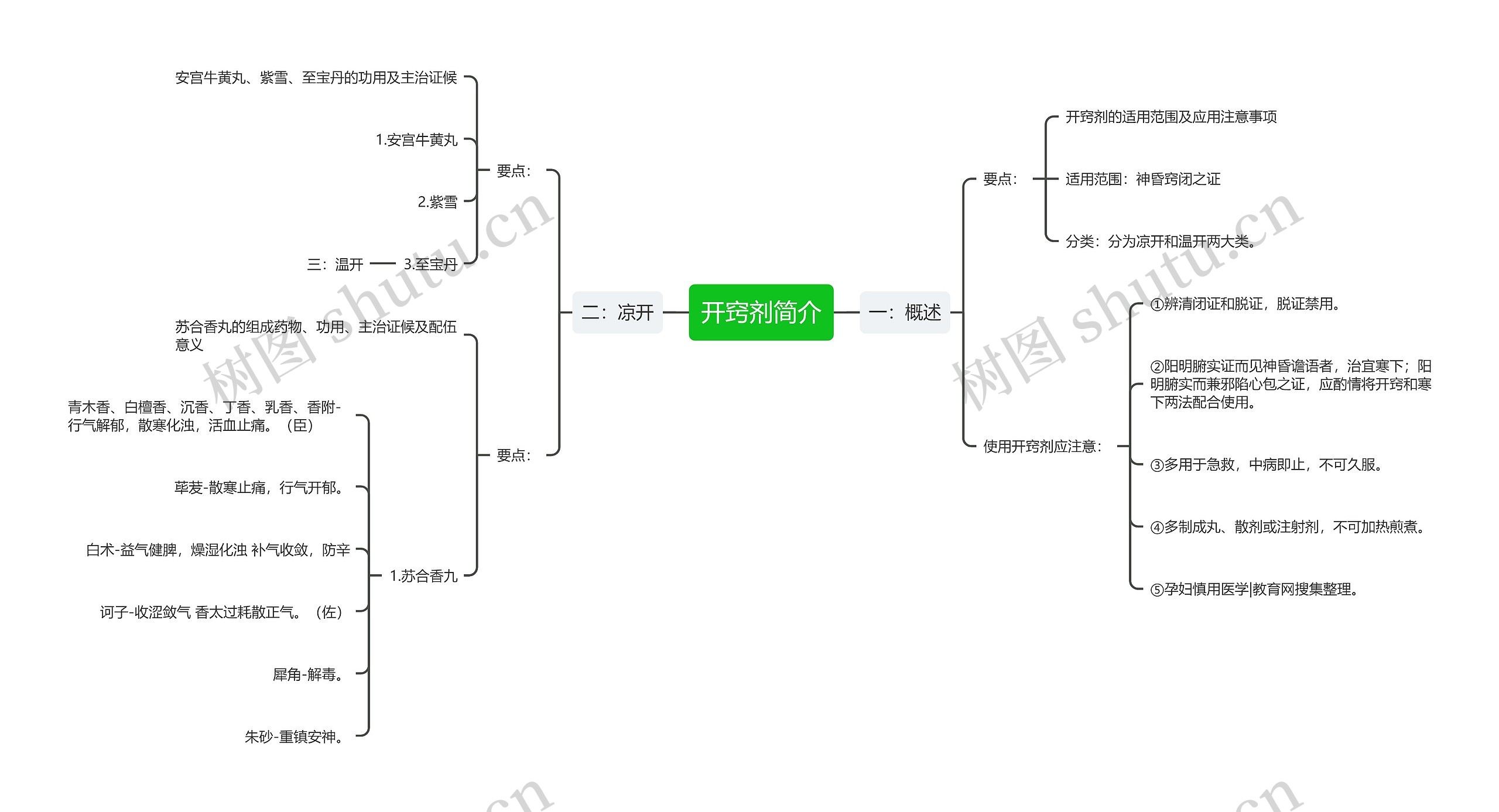 开窍剂简介思维导图