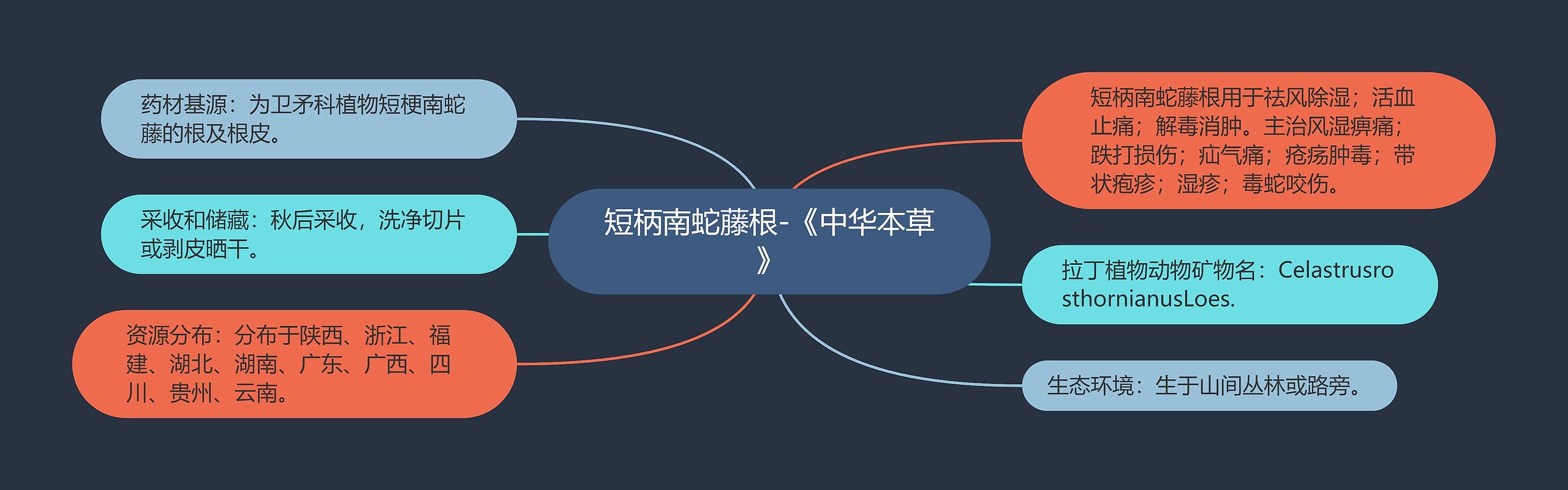 短柄南蛇藤根-《中华本草》 短柄南蛇藤根-《中华本草》