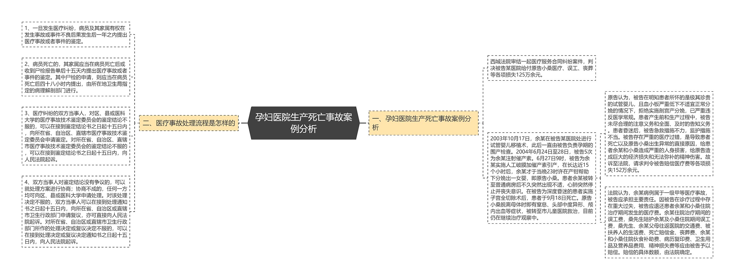 孕妇医院生产死亡事故案例分析思维导图